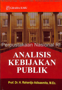 Image of Analisis kebijakan publik